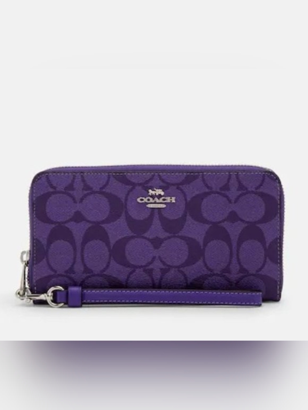 NWT RARE Coach Zip Around Wallet in Signature Canvas in the color Sport Purple💜